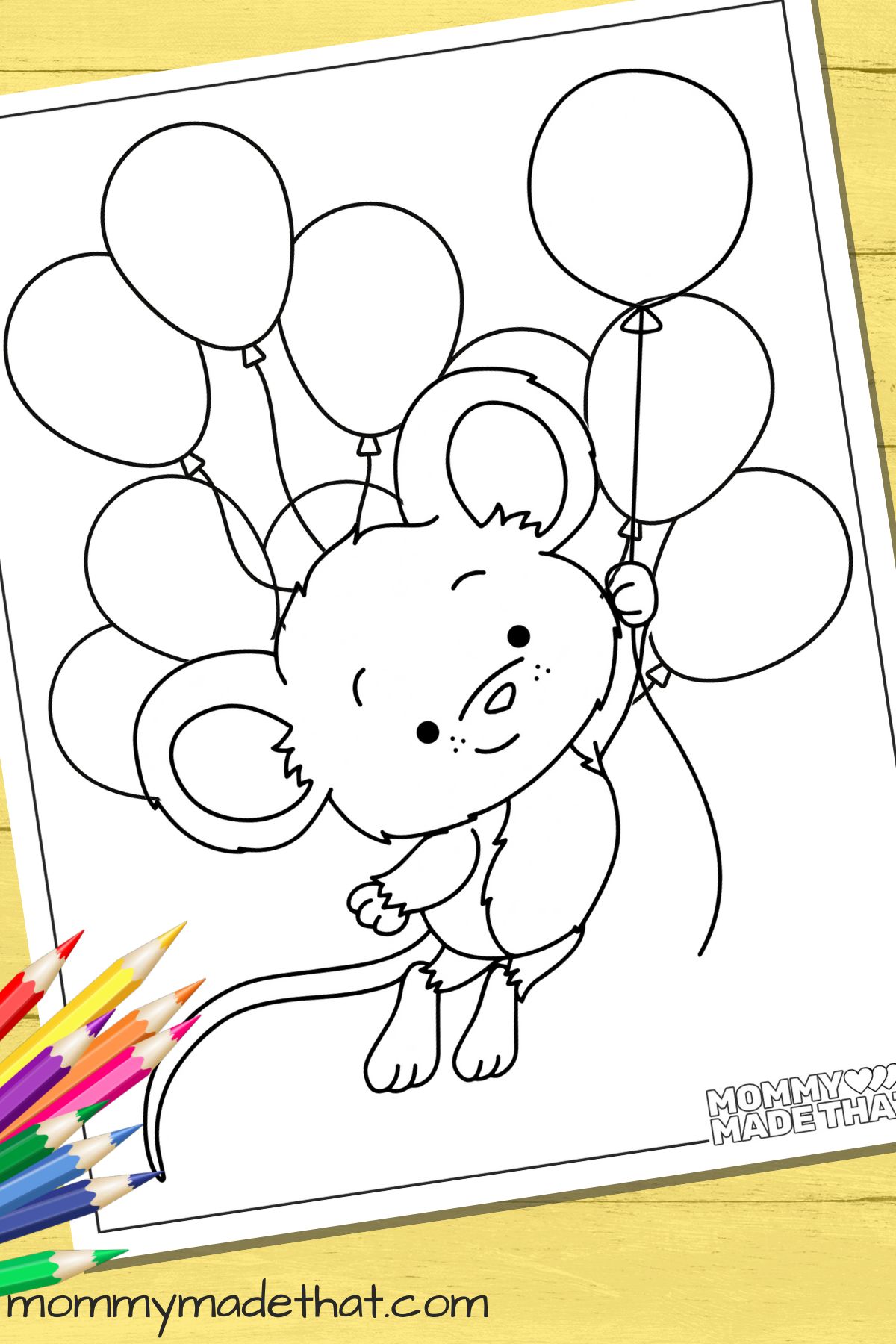 Adorable mouse coloring pages free printables