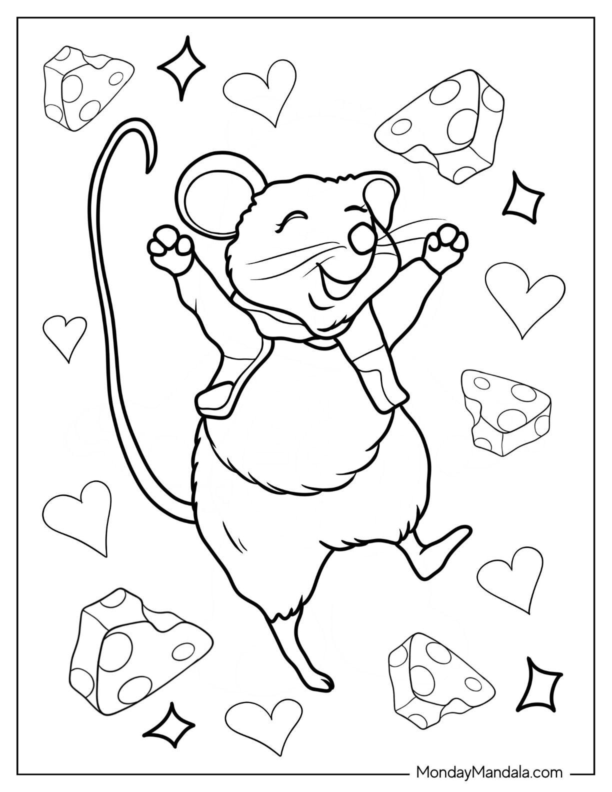 Mouse coloring pages free pdf printables