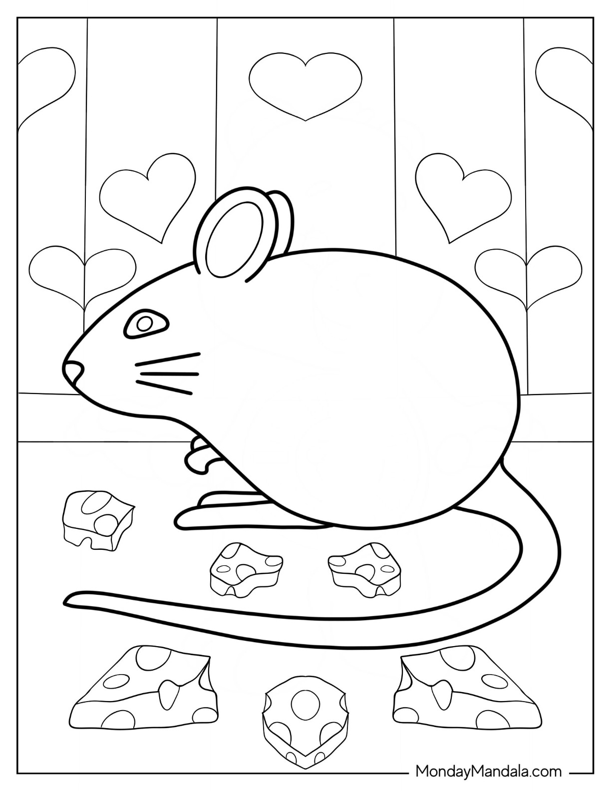Mouse coloring pages free pdf printables