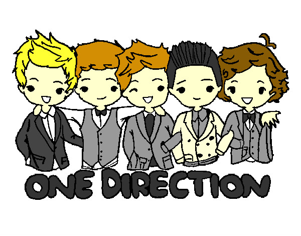 Colored page one direction painted by belen