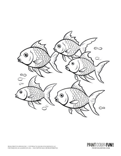 Free fish coloring pages color clipart swim through a sea of creativity activities at
