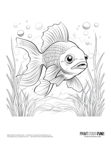 Free fish coloring pages color clipart swim through a sea of creativity activities at
