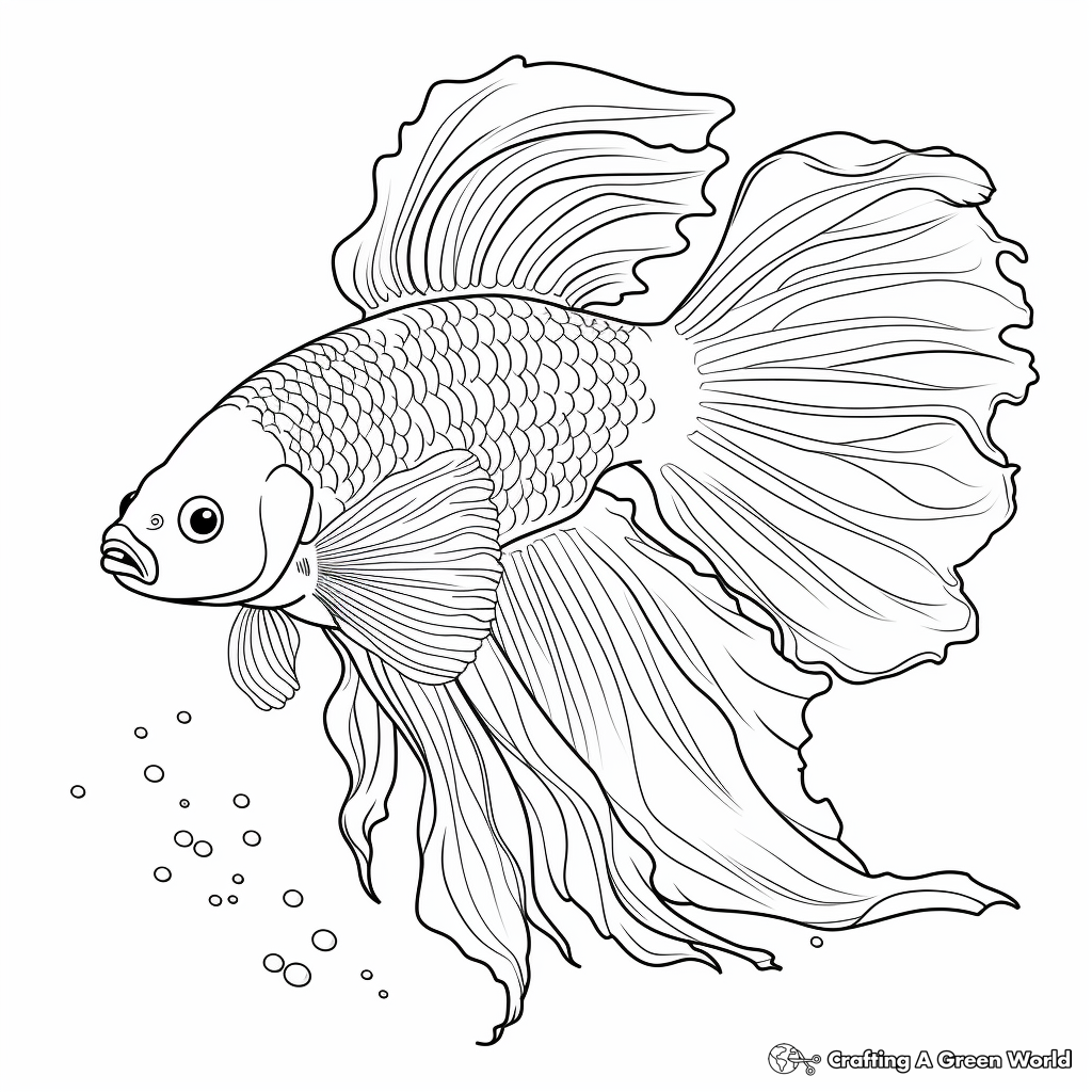 Betta fish coloring pages