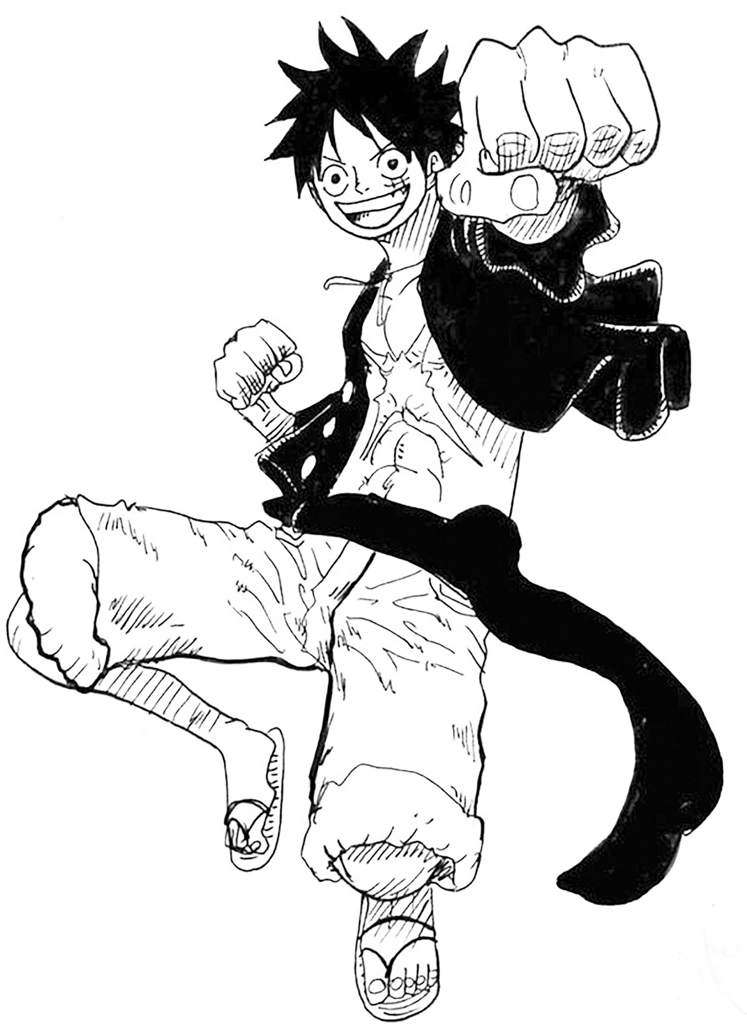 Free one piece drawing to print and color