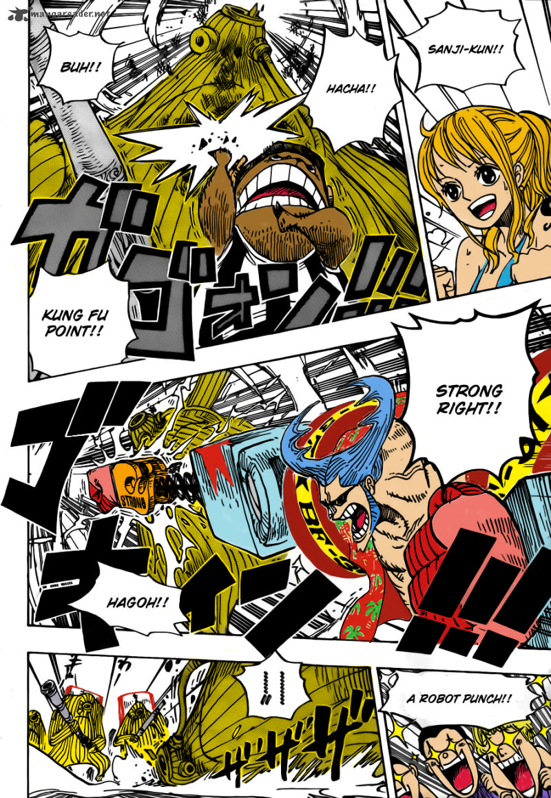 One piece ch fighting scene coloring by t