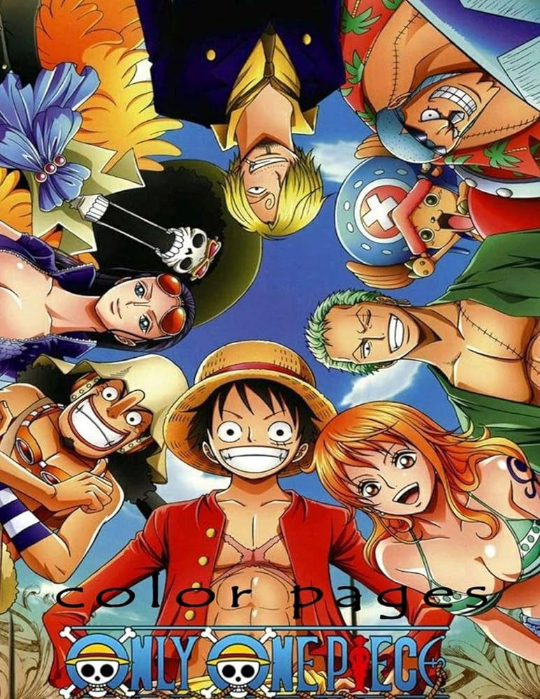 Color pages only one piece one piece coloring book manga coloring all straw hat members