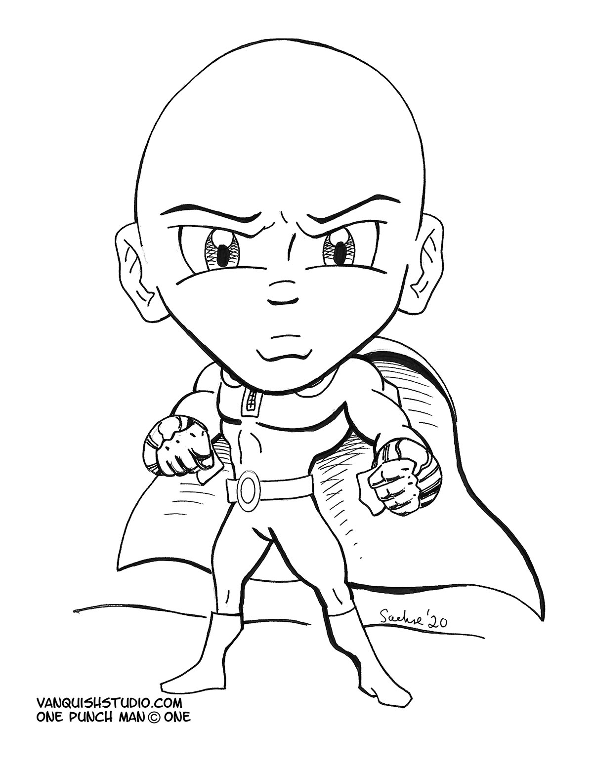New coloring page â one punch man vanquish studio