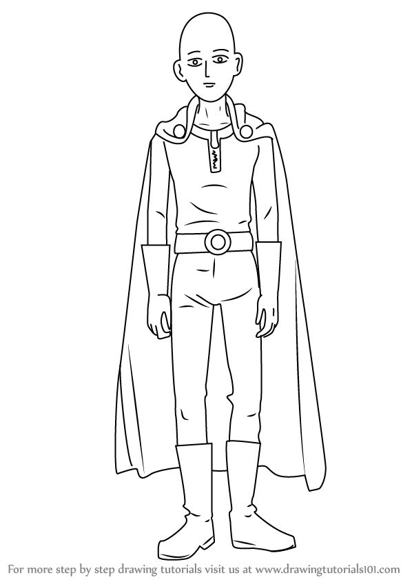 Learn how to draw saitama from one
