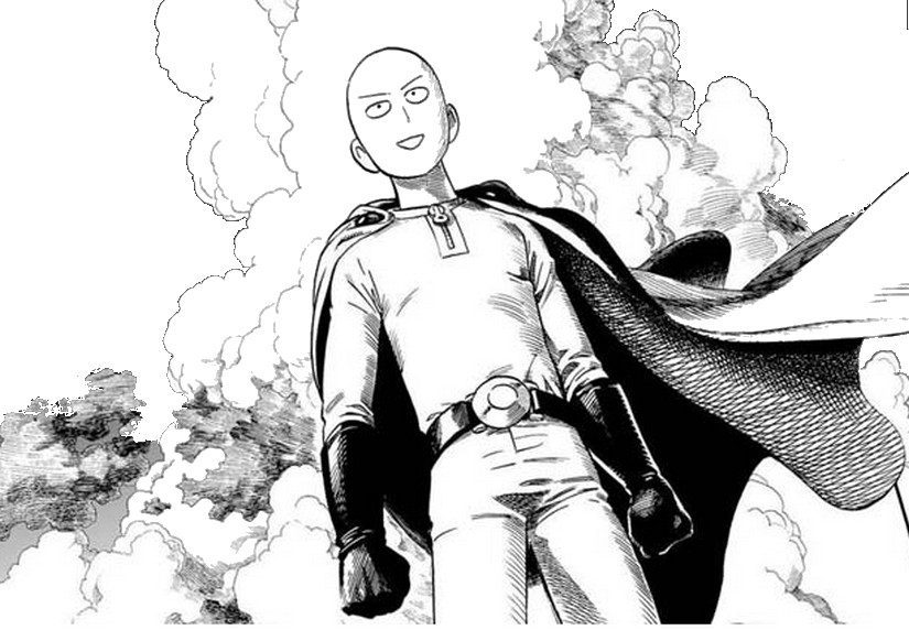 Coloring page one punch man saitama