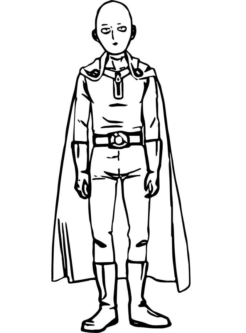 One punch man coloring pages
