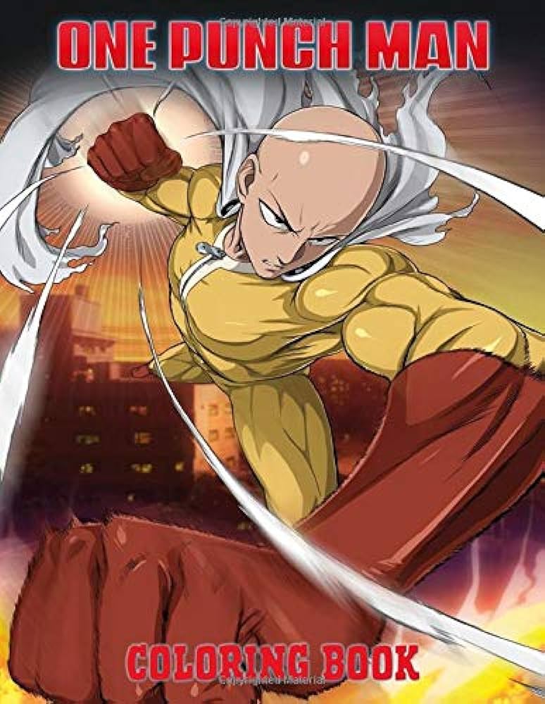 One punch man coloring book illustrations great coloring pages exclusive book saitama etc art therapy press books