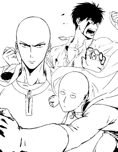 One punch man colouring image