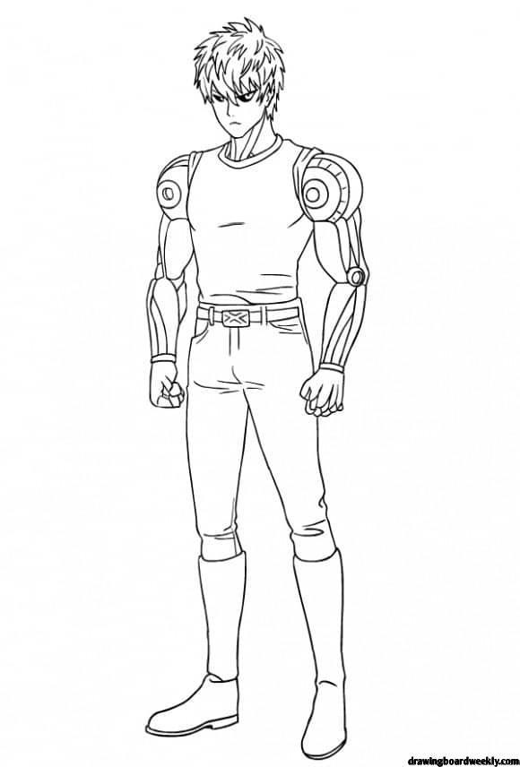 One punch man coloring page