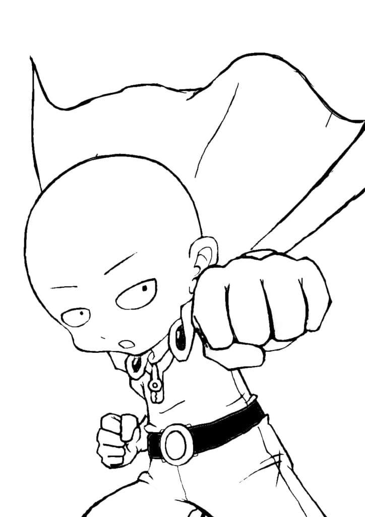 One punch man coloring pages