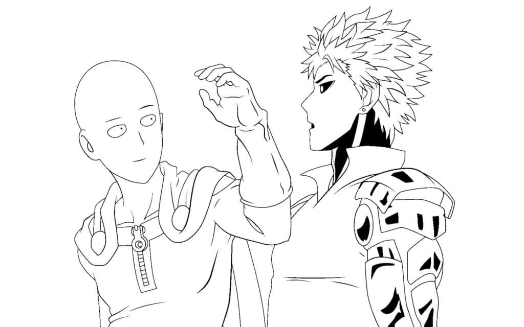 One punch man coloring pages