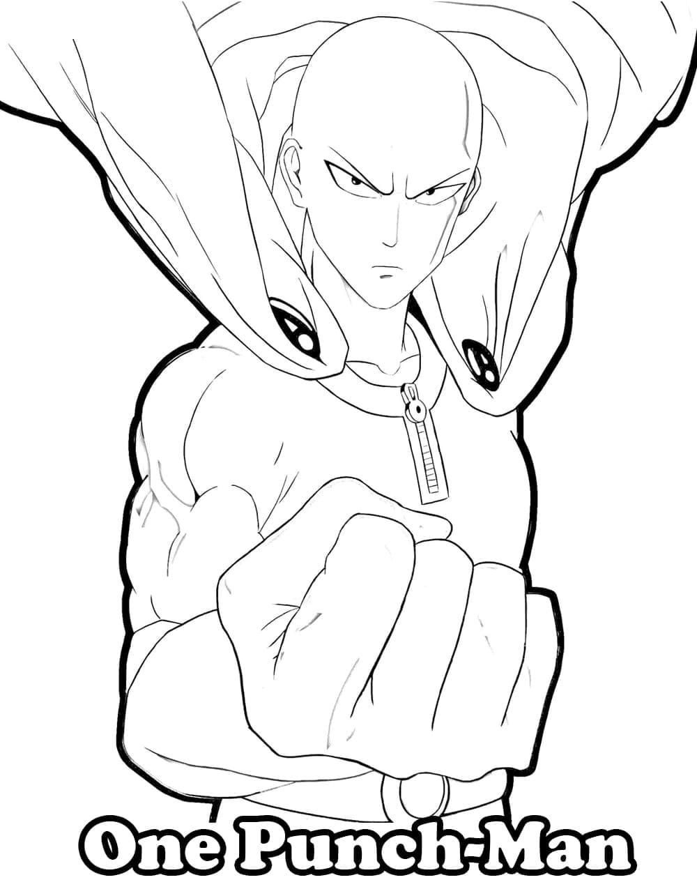 One punch man coloring pages