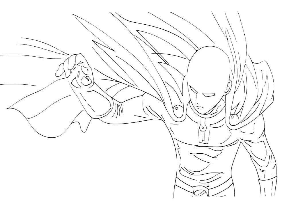 One punch man coloring pages
