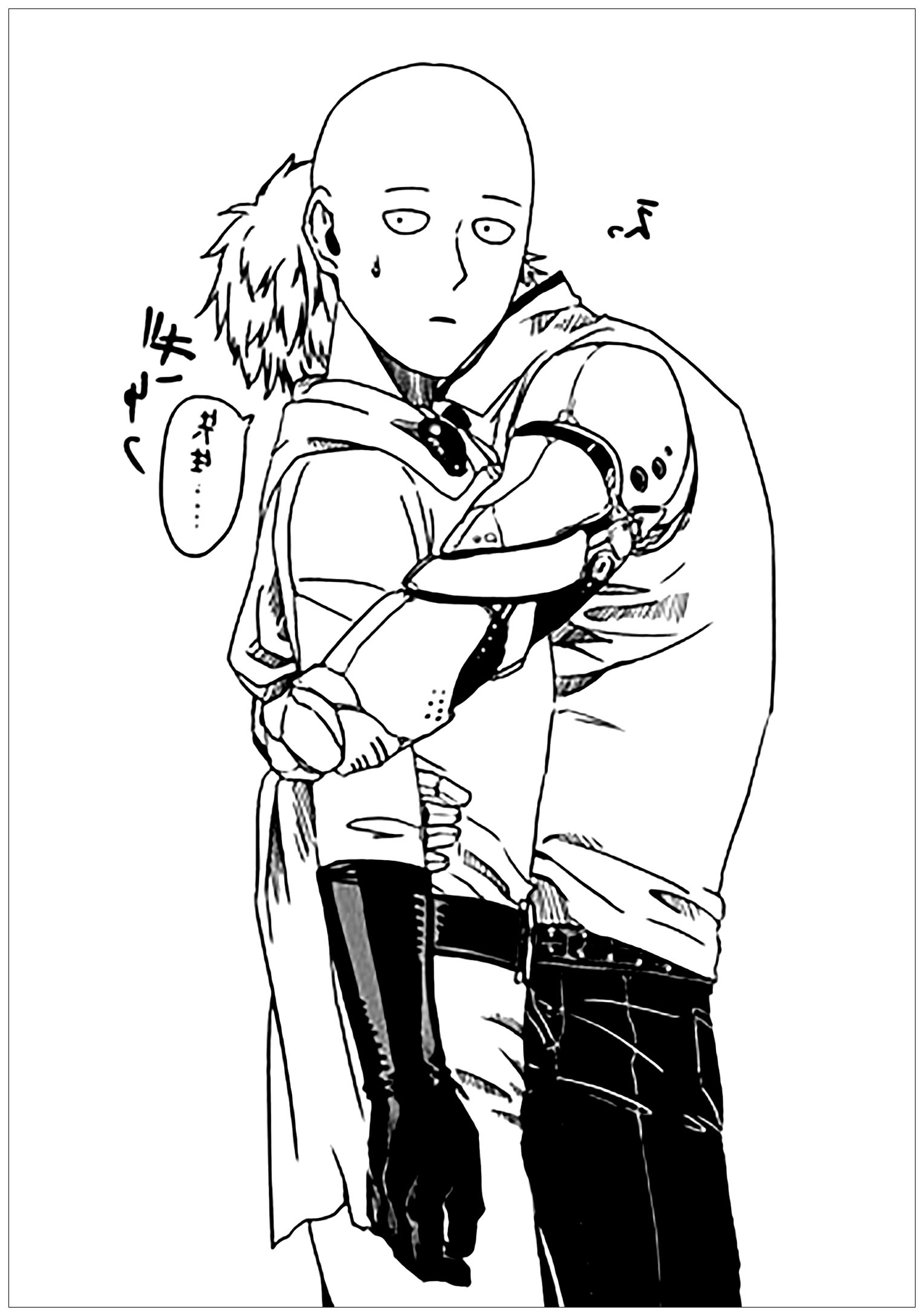 One punch man coloring pages for kids
