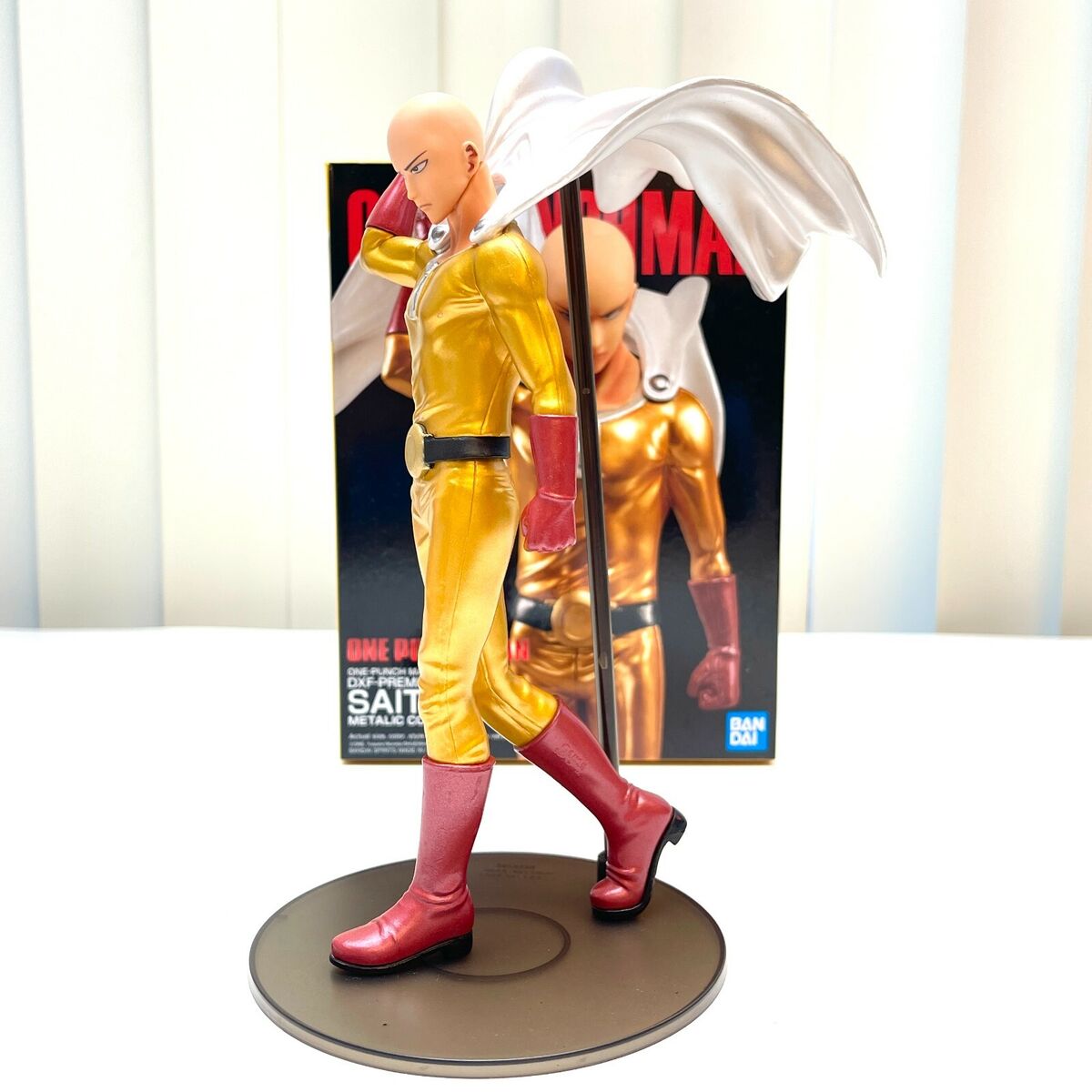 Banpresto one punch man anime premium figure toy saitama metalic color bp