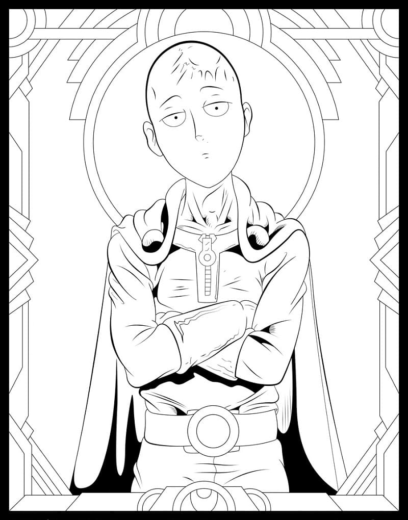 One punch man coloring pages