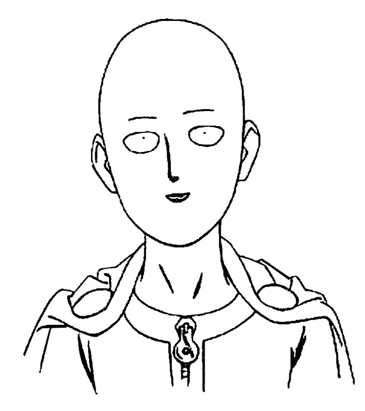 Coloring page one punch man one punch man saitama