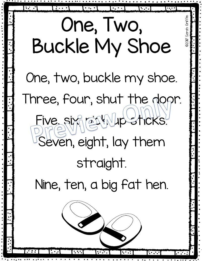 One two buckle my shoe