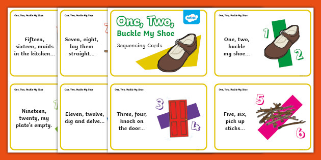 One two buckle my shoe sequencing per a teacher made
