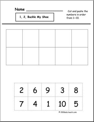 Nursery rhymes one two buckle my shoe preschool primary
