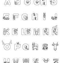 Alphabet coloring pages