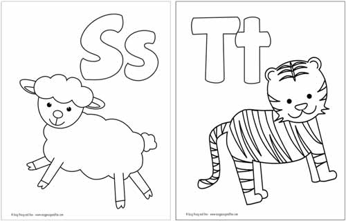 Free printable alphabet coloring pages