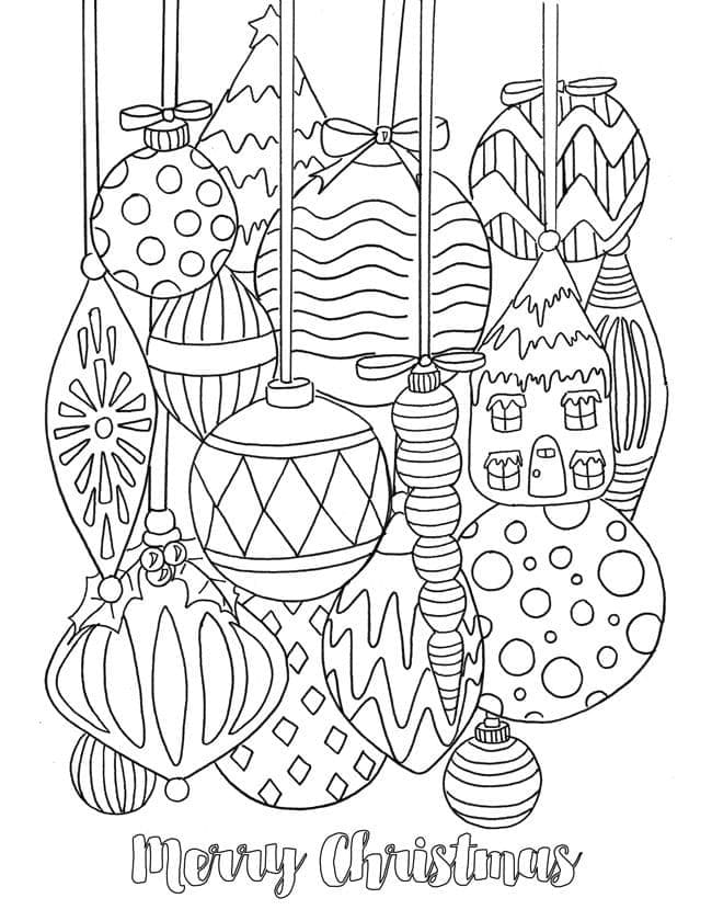 Print merry christmas coloring page
