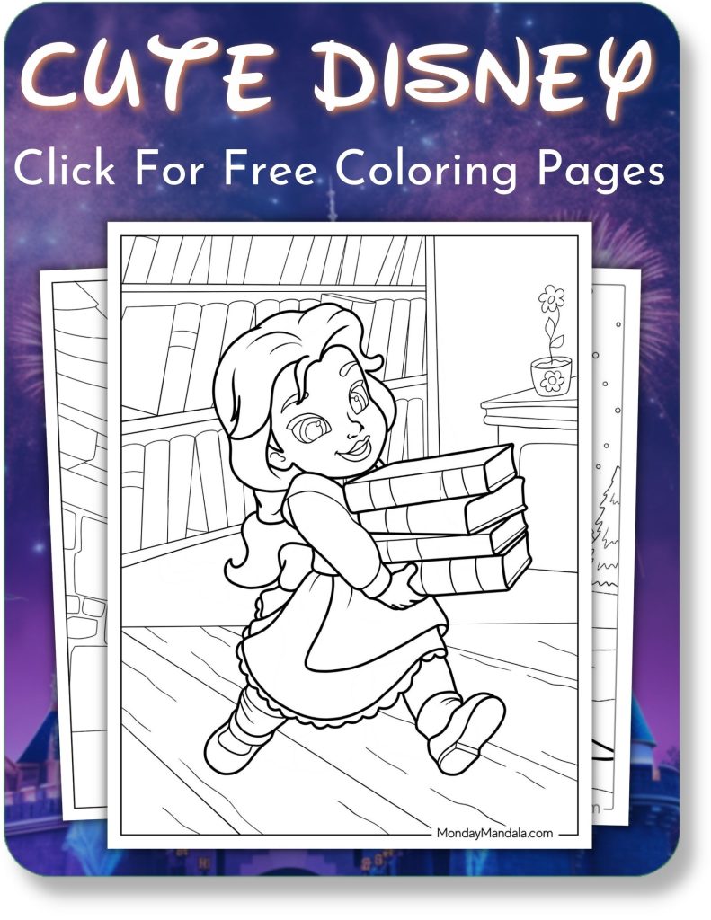 Disney coloring pages free pdf printables