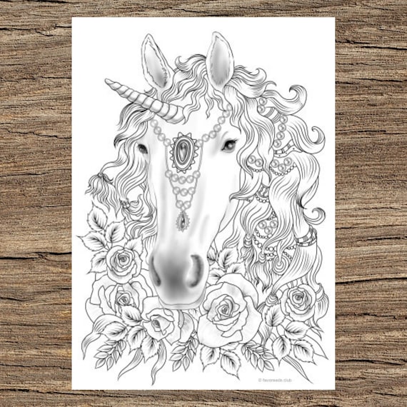 Buy unicorn printable adult coloring page from favoreads coloring book pages for adults and kids coloring sheets coloring designs online in india