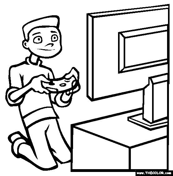 Video gaes coloring page free video gaes online coloring