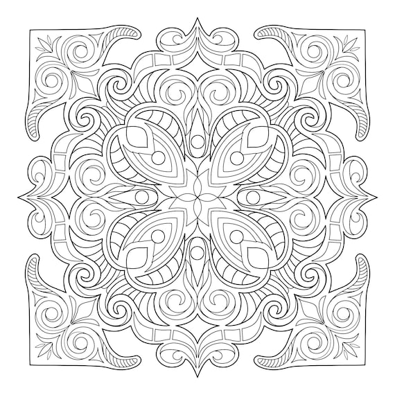 Buy mandala coloring pages printable art downloadable mandalas mandala madness coloring book no online in india