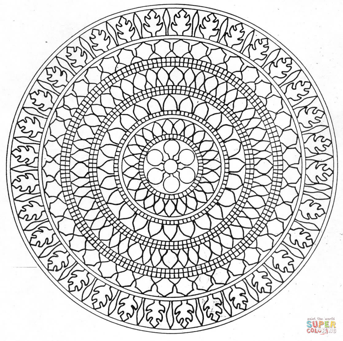 Mandala coloring page free printable coloring pages