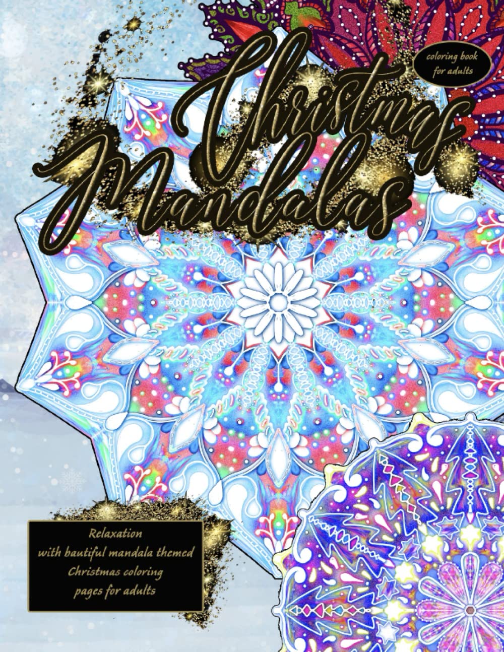 Buy christmas mandalas coloring book for adults relaxation with beautiful mandala themed christmas coloring pages for adults mandala coloring book for with festive mandala coloring pages online at ireland