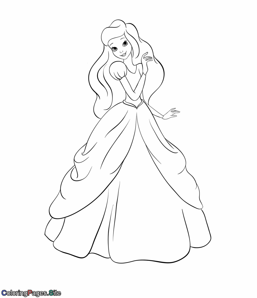 Beautiful princess coloring page