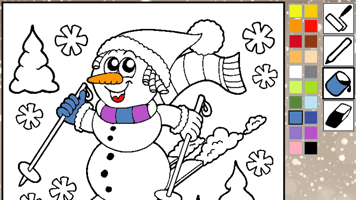 Winter coloring play winter coloring on