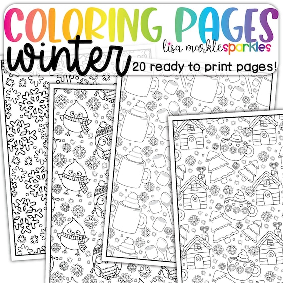 Buy winter coloring pages sheets printable pdf for kids and adults online in india