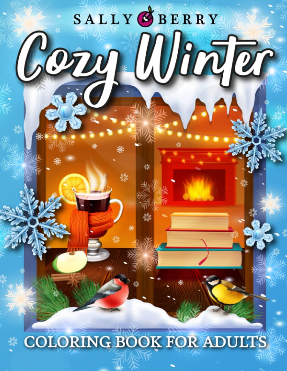 Buy winter coloring book for adults cozy winter coloring pages with relaxing cold weather scenes cute sweet he interiors snow and nature designs fun and relaxation for family girls seniors online