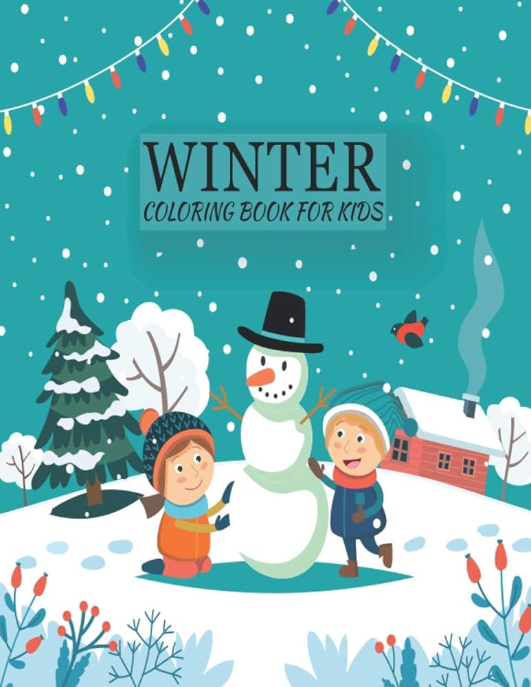 Winter coloring book for kids an winter kids coloring book with fun easy and relaxing coloring pages buy online at best price in ypt