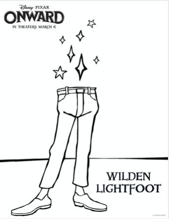 Disney pixar onward coloring pages printable free