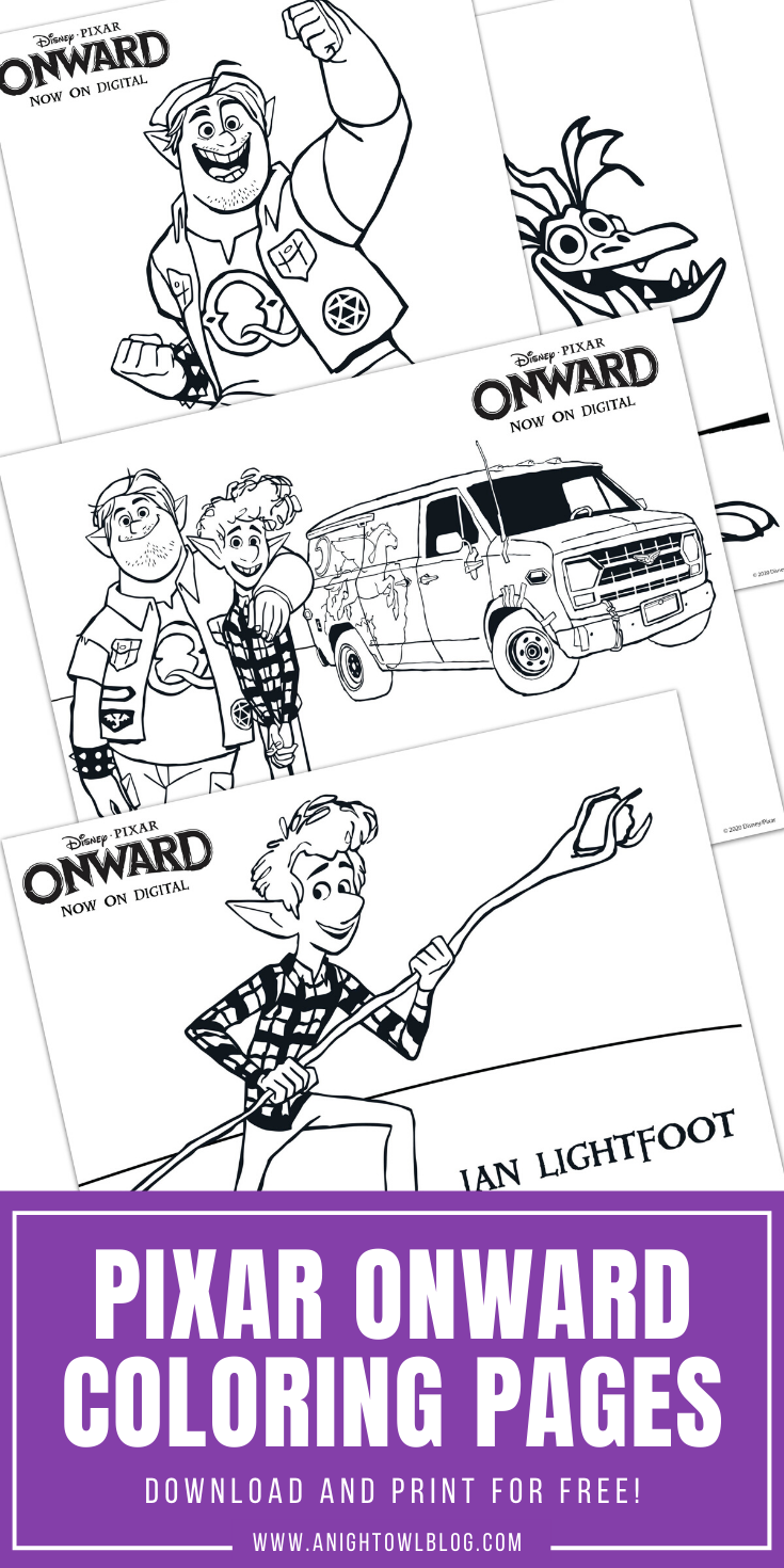 Pixar onward coloring pages