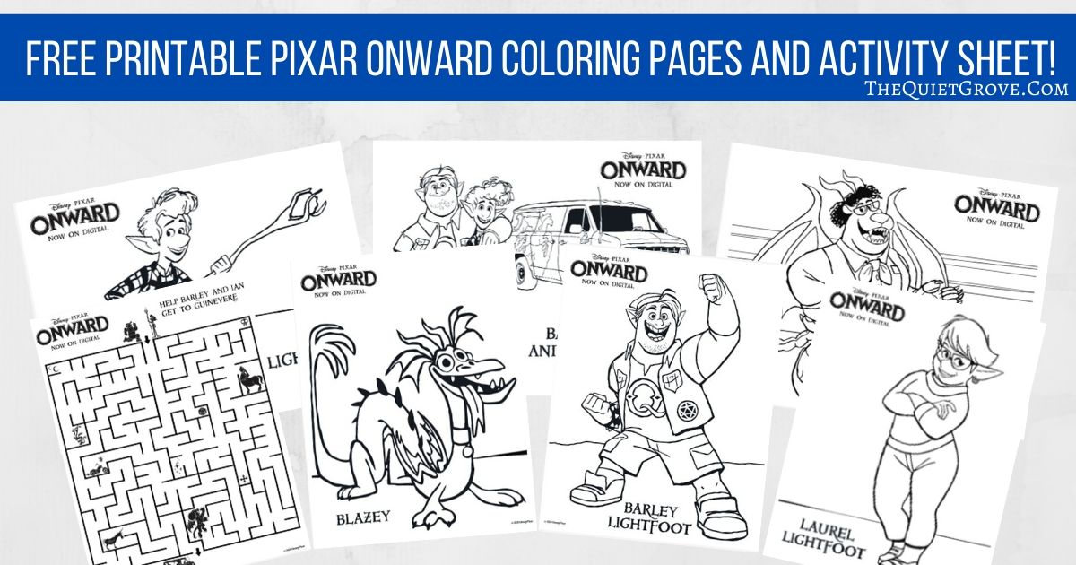 Free printable pixar onward coloring pages and activity sheets â the quiet grove