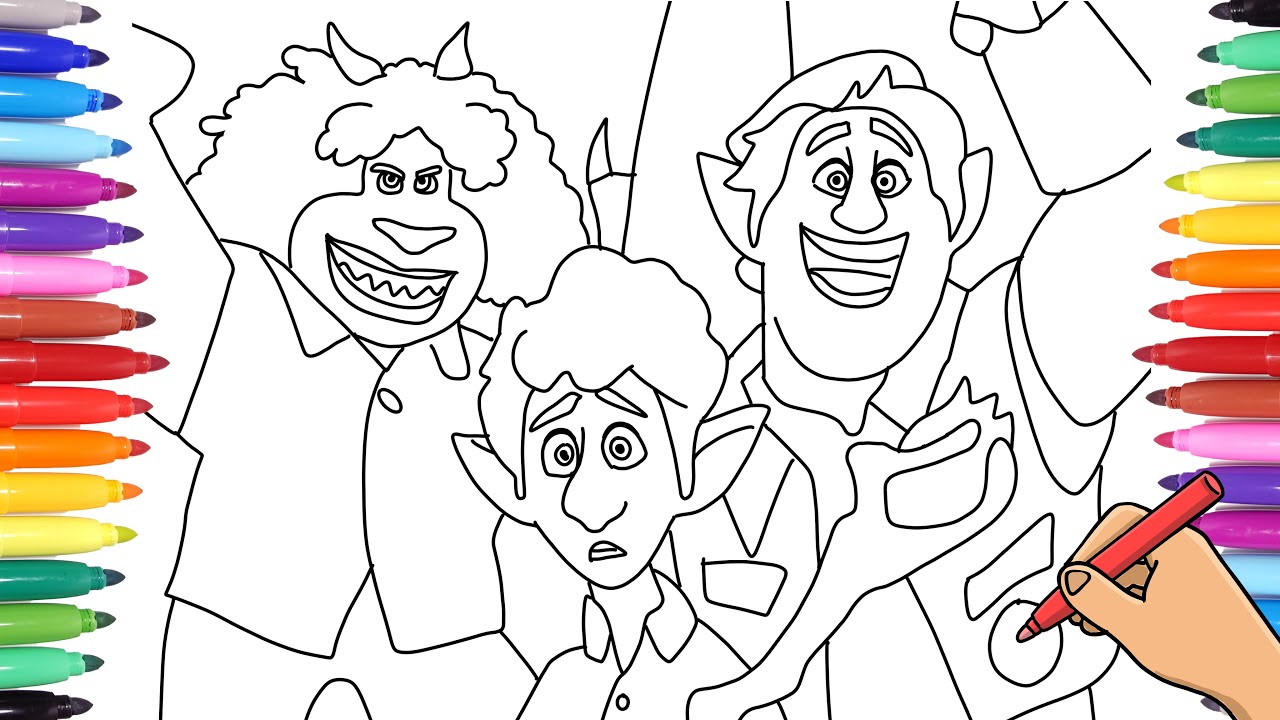 Drawing ian lightfoot barley and corey fro disney onward