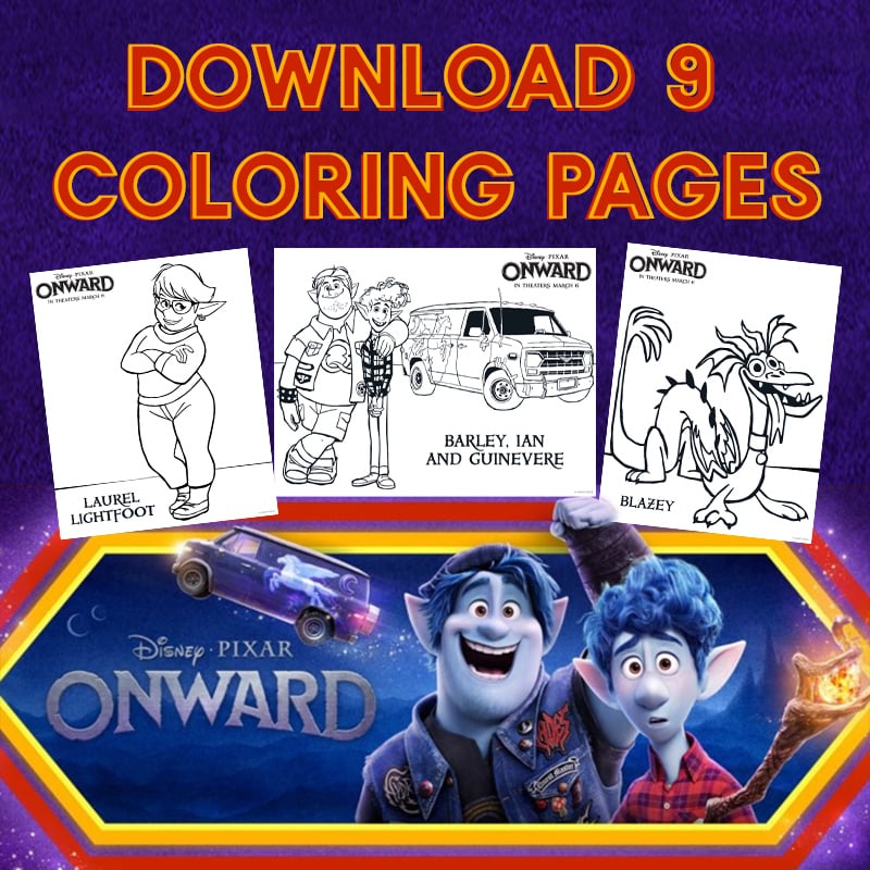 Disney pixars onward coloring pages movie review