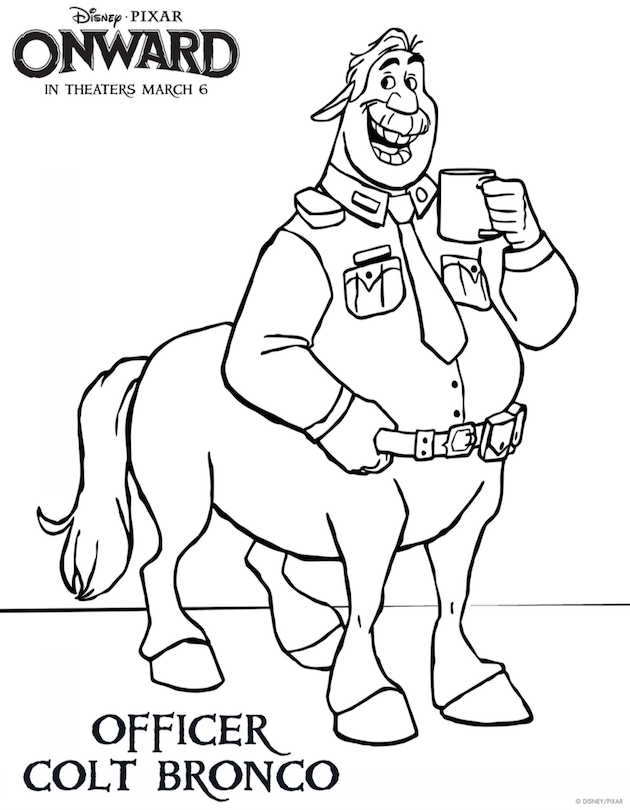 Pixars onward printable coloring sheets and activity pages