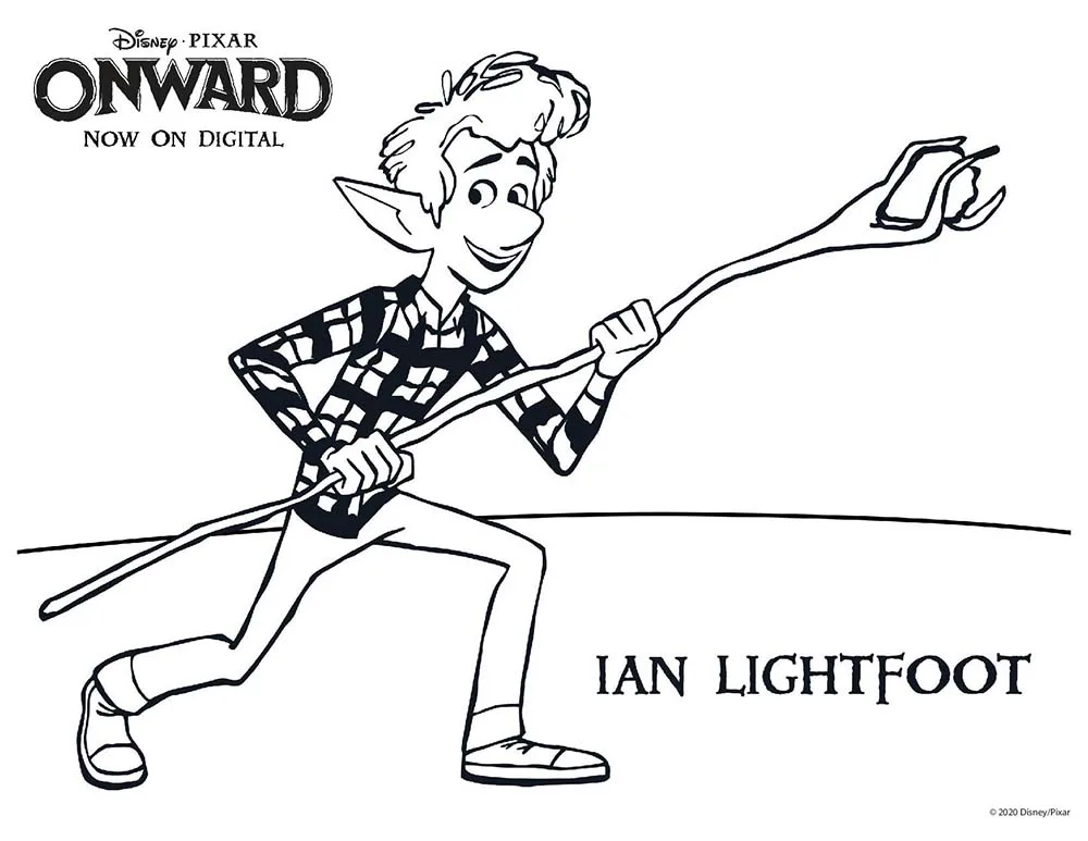 Disneypixar onward printable coloring pages and activity sheets