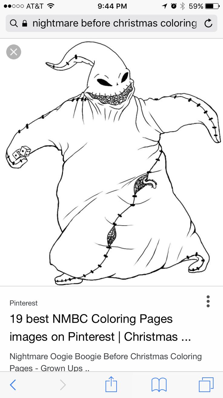 Oogie boogie nightmare before christmas christmas coloring pages oogie boogie